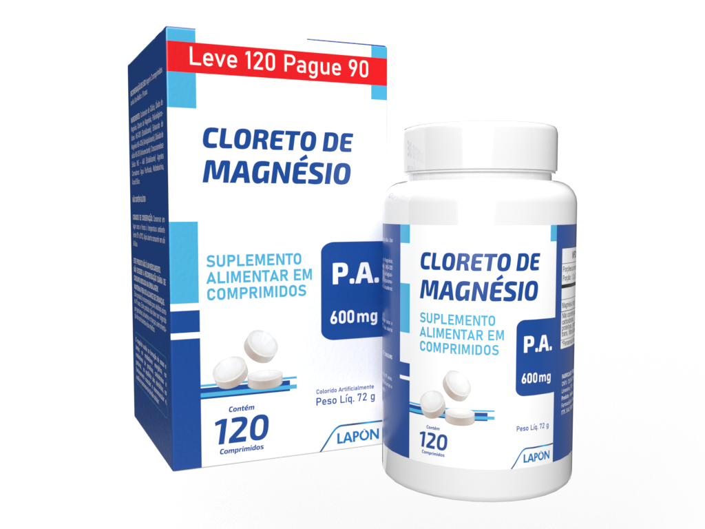 Cloreto de Magnésio P.A. - 120 comprimidos - Lapon